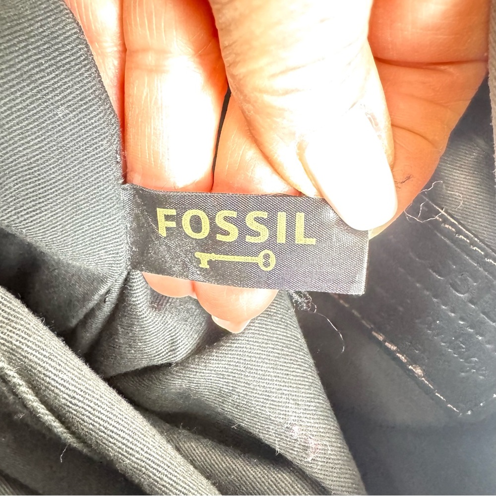 Fossil Shoulder Bag Sasha Black Pebbled Leather Crossbody Bag - Picture 8 of 16